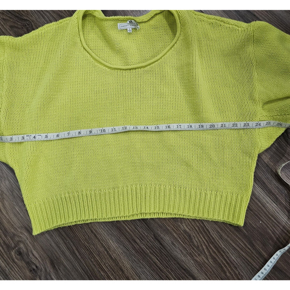 Emory Park Neon Knit Pullover Crop Sweater,‎ Size S Neon - Picture 7 of 7